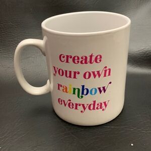 Create Your Own Rainbow Everyday White Pink Blue 28 Ounces Tea Coffee Unisex Mug